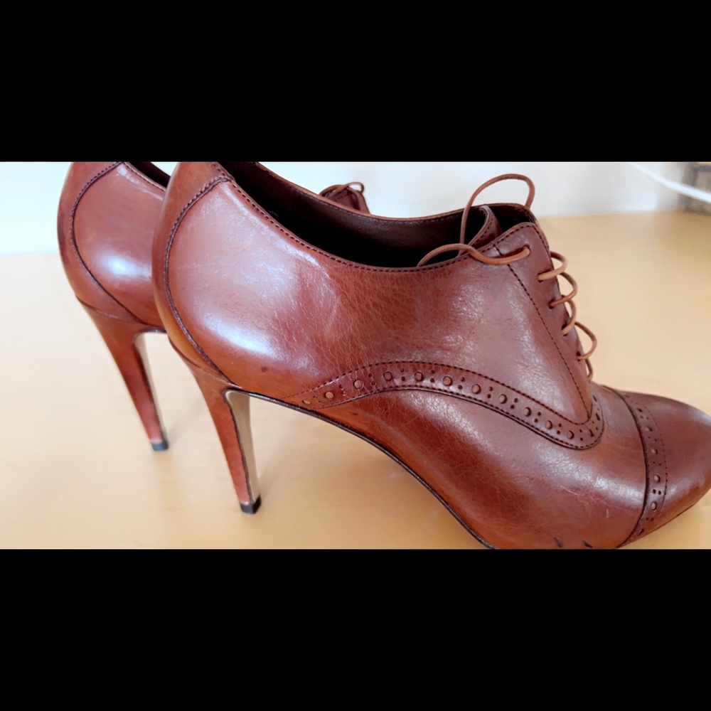 Cole Haan brown heels. Very light wear.  Leather in excellent condition.